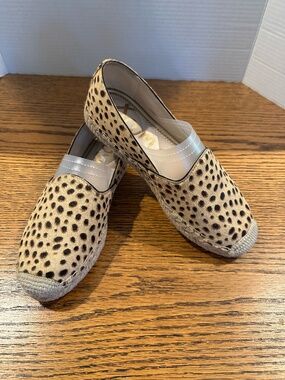 Like new.  Sam Edelman hair on hide, animal print, Kesia Espadrille